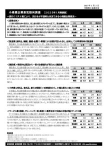 小規模企業景気動向調査（１月期）結果のサムネイル